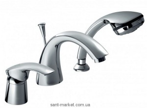 Змішувач одинважільний на борт ванни з душем KFA колекція Ametyst хром 405-210-00