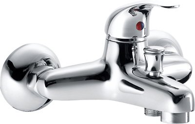 Смеситель однорычажный для ванны с коротким изливом KFA коллекция Baryt хром 554-010-00