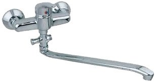 Смеситель однорычажный с длинным изливом KFA коллекция Ferryt Bath Mixer хром 548-755-00