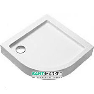 Душовий піддон акриловий чверть кола Kolo SIMPLO 80х80х17 білий XBN0680000