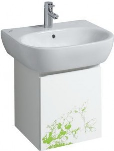 Тумба под раковину Keramag 4U подвесная 40х38.8х46.5 зеленый мотив 804143