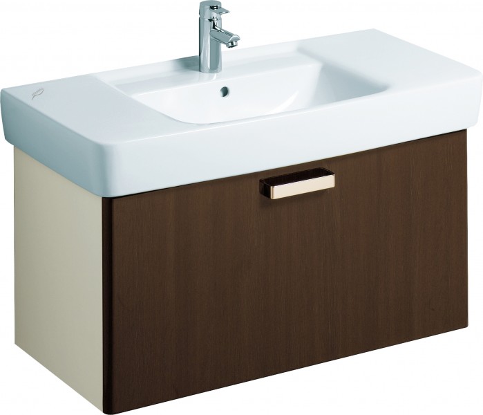 Тумба под раковину Keramag Renova NR.1 Plan подвесная 93х44.5х46.3 венге глянец 879113
