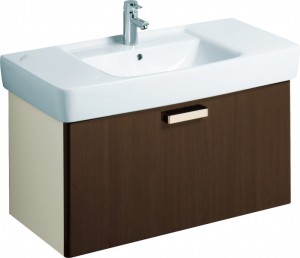 Тумба под раковину Keramag Renova NR.1 Plan подвесная 93х44.5х46.3 венге глянец 879113