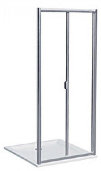 Душевая дверь в нишу Kolo AKORD bifold стеклянная распашная складывающаяся 80х185 RDRB80222005