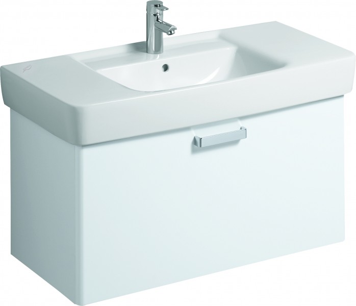 Тумба под раковину Keramag Renova NR.1 Plan подвесная 93х44.5х46.3 белый глянец 879110