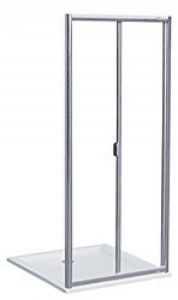 Душові двері в нішу Kolo AKORD bifold скляна орні складається 90х185 RDRB90222005