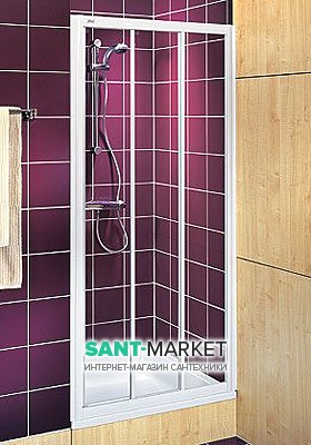 Душевая дверь в нишу Kolo AKORD стеклянная раздвижная 80х185 RDRS80222000