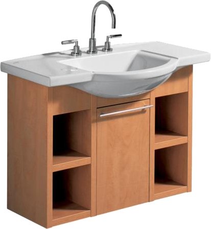 Тумба под раковину Keramag Vitelle подвесная 90х34х67 вишня 810036