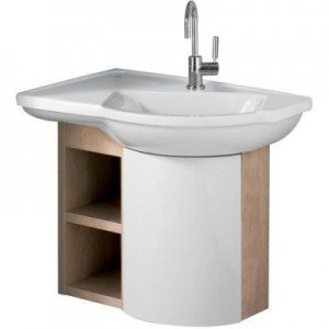 Тумба под раковину Keramag Vitelle подвесная угловая 65.5х34.5х59.5 белый/дикая груша 810160