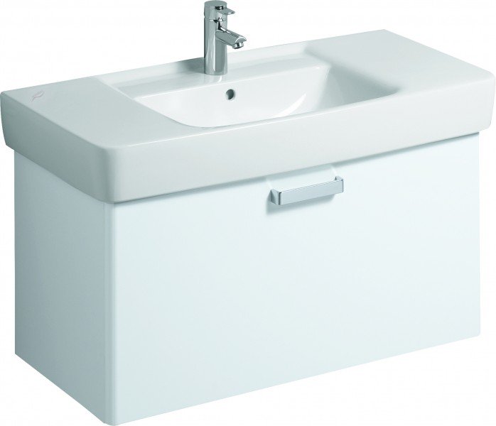 Тумба під раковину Keramag Renova NR.1 Plan підвісна 93х44.5х46.3 білий глянець 879110