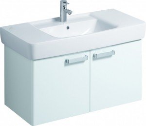 Тумба під раковину Keramag Renova NR.1 Plan підвісна 93х44.5х46.3 білий глянець 879100