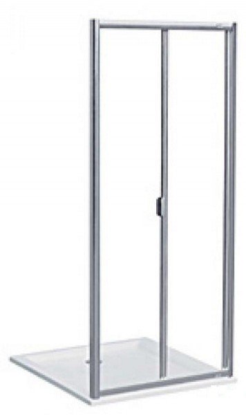 Душевая дверь в нишу Kolo AKORD bifold стеклянная распашная складывающаяся 90х185 RDRB90222005