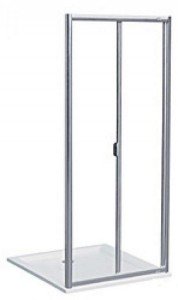 Душові двері в нішу Kolo AKORD bifold скляна орні складається 90х185 RDRB90222005