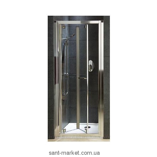 Душові двері в нішу Kolo GEO 6 Bifold скляна орні складається 80х190 GDRB80205003