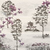 APE Luna DEC SET (3) AKITA PURPURA декор3 Плитка настенная 204215