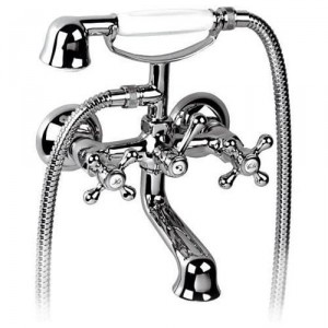 Смеситель двухвентильный для ванны с душем KFA коллекция Retro хром 374-145-00