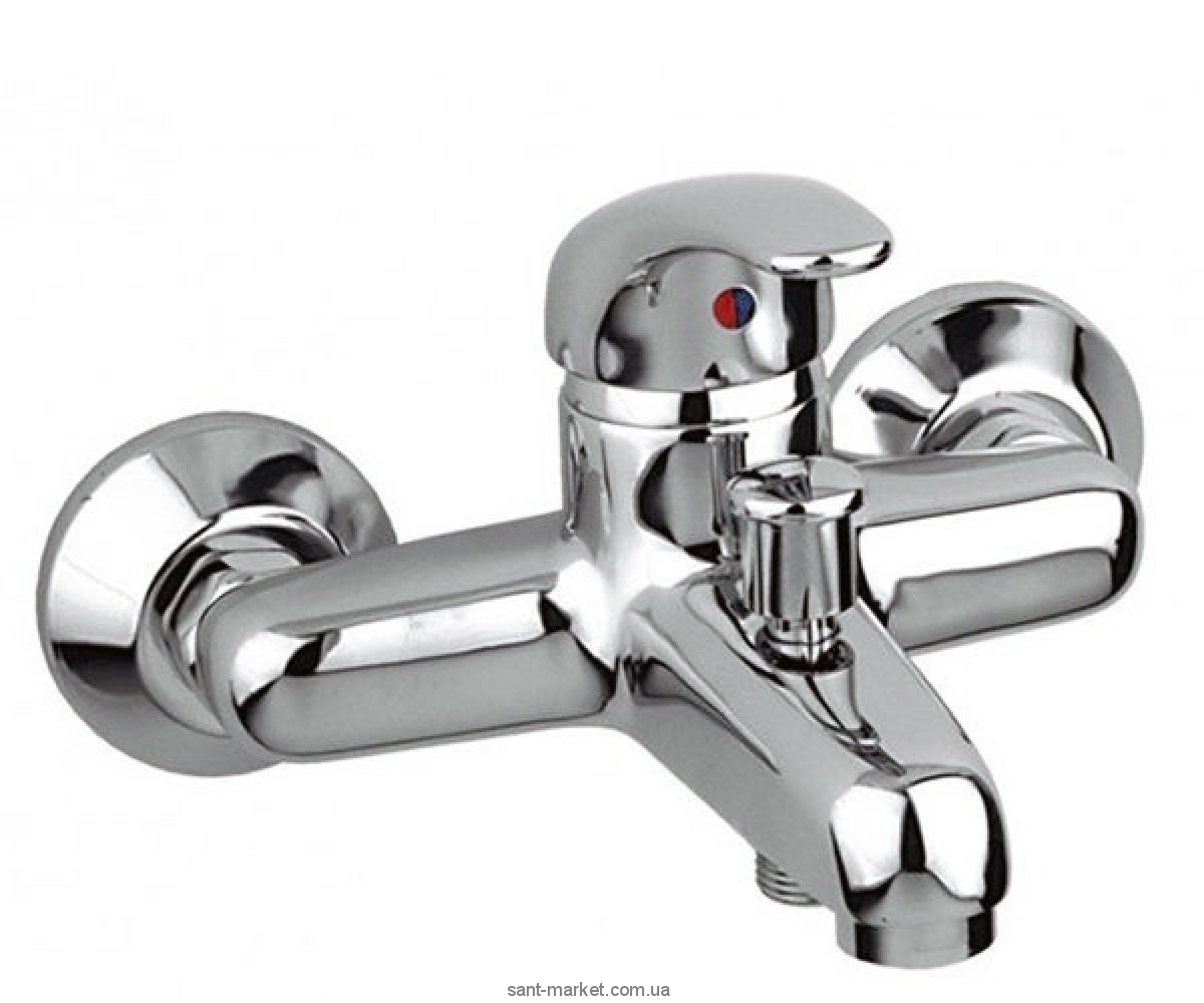 Смеситель однорычажный для ванны с коротким изливом KFA коллекция Nefryt хром 504-010-00