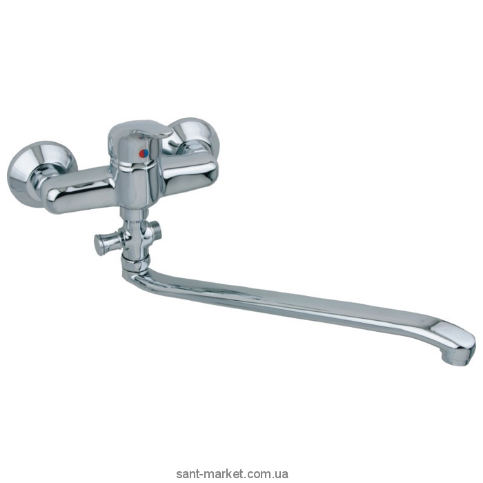 Змішувач одинважільний для ванни з довгим виливом KFA колекція Nefryt хром 508-710-00