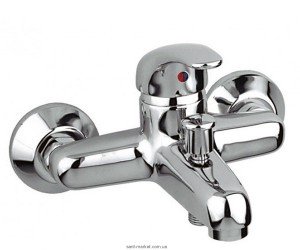 Смеситель однорычажный для ванны с коротким изливом KFA коллекция Nefryt хром 504-010-00