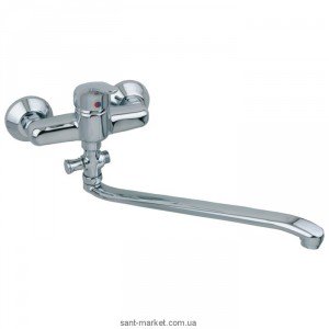 Смеситель однорычажный для ванны с длинным изливом KFA коллекция Nefryt хром 508-710-00