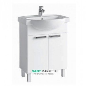 Тумба під раковину Kolo Freja підлоги 60х32х67 білий глянець 89359-000