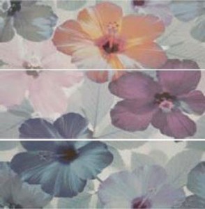 Porcelanite Dos плитка 7009AZUL-GRIS-MALVA HIBISCUS 3декор 148072