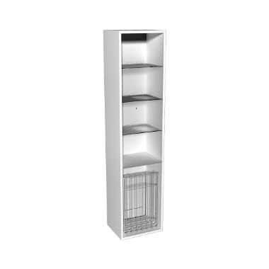 Kolo DOMINO корпус к шкафчику бок-му  с кор. для белья 37x160x34 см  бел. гл. 88343000
