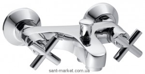 Смеситель двухвентильный для ванны с коротким изливом KFA коллекция Symetric хром 344-010-00