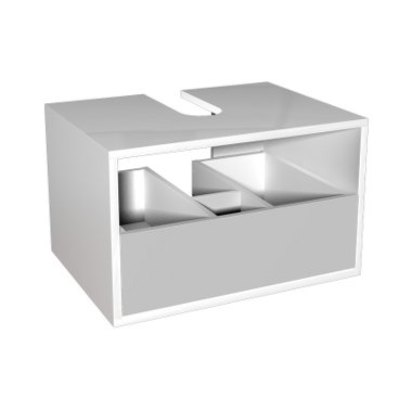 Kolo DOMINO корпус к шкафчику универ-му с выдв. ящиком 60 x 37 x 48 5 см  белый глянец 89330000