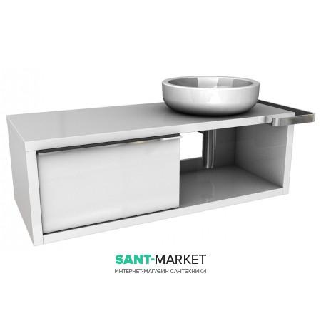 Тумба под раковину Kolo Ego правая подвесная  127х57х40 белый глянец 89233000