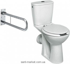 Унитаз напольный компакт Kolo коллекция Nova Top + Поручни 69210000 для инвалидов