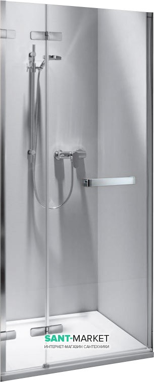 Душові двері в нішу Kolo NEXT скляна орні 80х195 HDRF80222003R