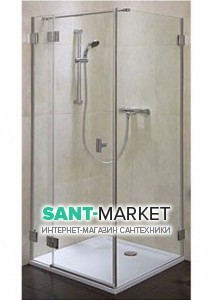 Душові двері в кут Kolo NIVEN скляна орні 120х195 FDSF12222003R