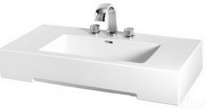 Раковина для ванної підвісна умивальник-стільниця Keramag колекція Joop біла 121400