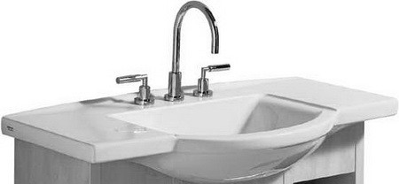 Раковина для ванної на тумбу умивальник-стільниця Keramag колекція Vitelle біла 120600