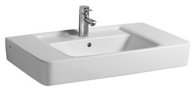 Раковина для ванной подвесная умывальник-столешница Keramag коллекция Renova Nr.1 Plan белая 122100