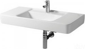 Раковина для ванної підвісна умивальник-стільниця Keramag колекція Renova Nr.1 ​​Plan біла 122102