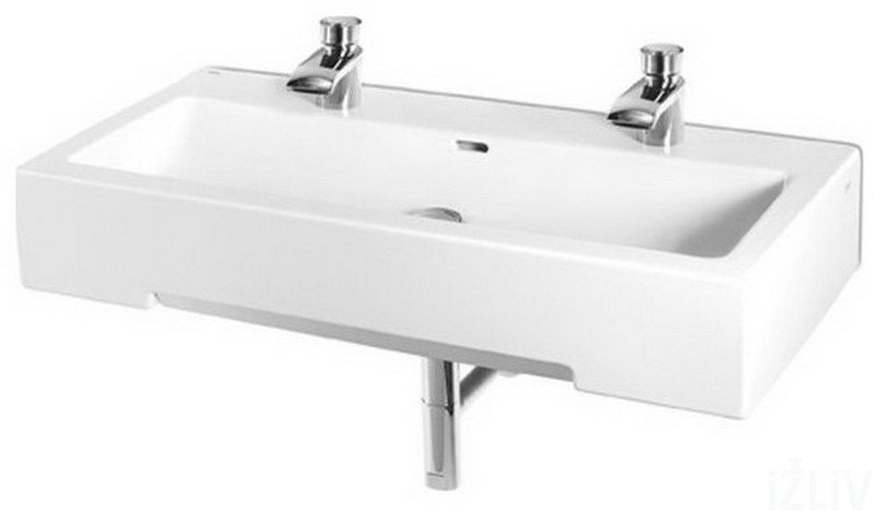 Раковина для ванной подвесная двойная Keramag коллекция Joop белая 121310