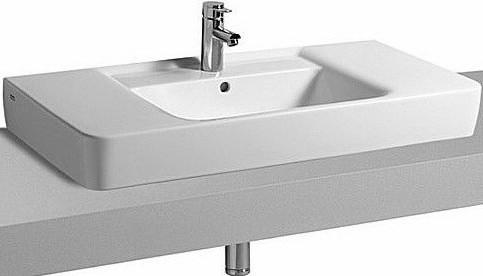 Раковина для ванної накладна накладна умивальник-стільниця Keramag Renova Nr.1 ​​Plan біла 125100