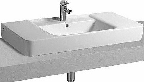 Раковина для ванної накладна накладна умивальник-стільниця Keramag Renova Nr.1 ​​Plan біла 125100