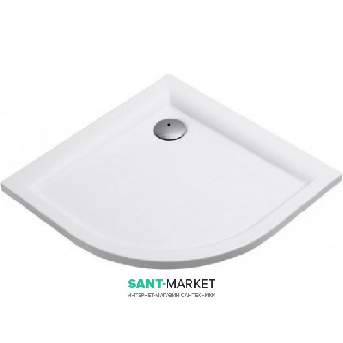 Душевой поддон акриловый четверть круга Kolo PACYFIK 80х80х5 белый XBN0780000