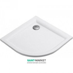 Душевой поддон акриловый четверть круга Kolo PACYFIK 80х80х5 белый XBN0780000