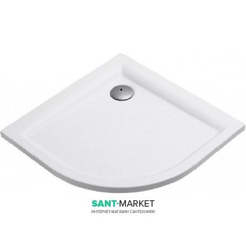 Душевой поддон акриловый четверть круга Kolo PACYFIK 80х80х5 белый XBN0780000