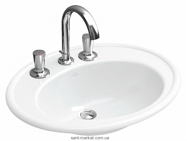 Раковина для ванної вбудована Villeroy & Boch колекція Amadea біла 6198A1R2