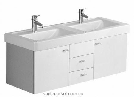 Тумба под две раковины Villeroy&Boch Central Line подвесная 125х45х43 глянцевый орех 9867E4EC