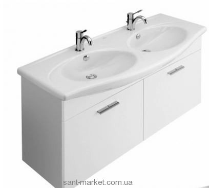 Тумба під дві раковини Villeroy & Boch Central Line підвісна 125х40х65 білий A280E2DH