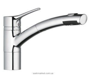 Змішувач для кухні з висувною лійкою Kludi Trendo змішувач сталь 335819675