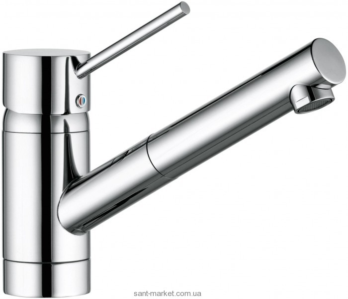Смеситель для кухни с выдвижной лейкой Kludi Scope однорычажный сталь 339319675