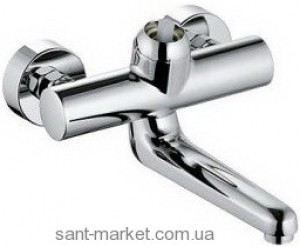 Смеситель для раковины однорычажный настенный без рычага Kludi коллекция Provita хром 335320500