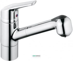 Смеситель для мойки c выдвижной лейкой Kludi Objekta-Mix New однорычажный 337610575